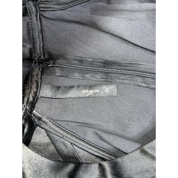 Aryn K. Ruffled Collared Shoulder Sheath Dress Black Size Small Party holiday - Picture 11 of 13